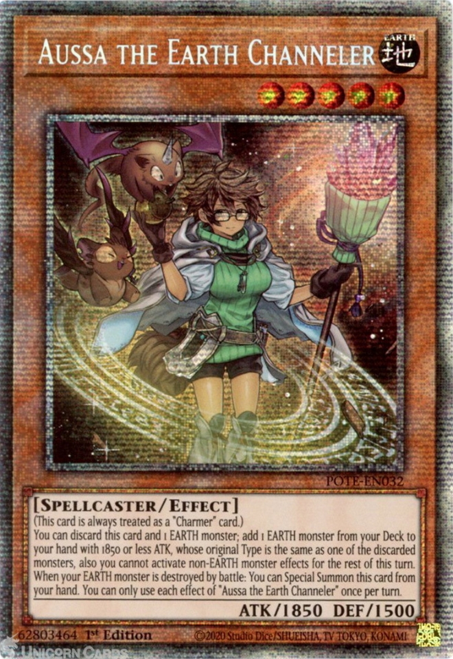 POTE-EN032 Aussa the Earth Channeler : Starlight Rare 1st Edition Mint ...