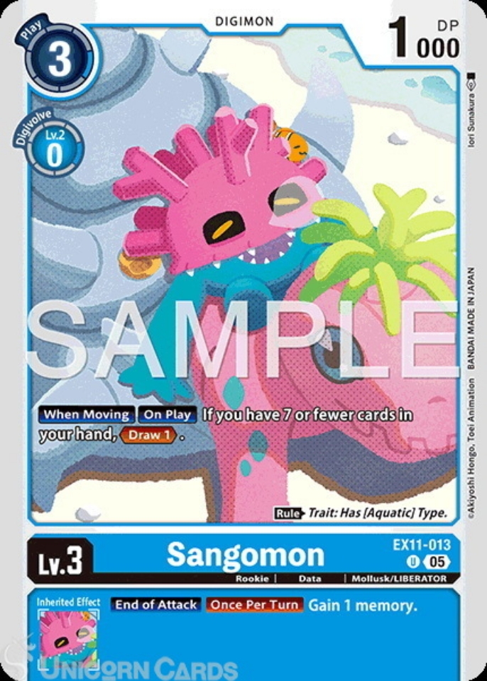 EX11-013 Sangomon : Uncommon Digimon Card : EX11: Dawn of Liberator ...