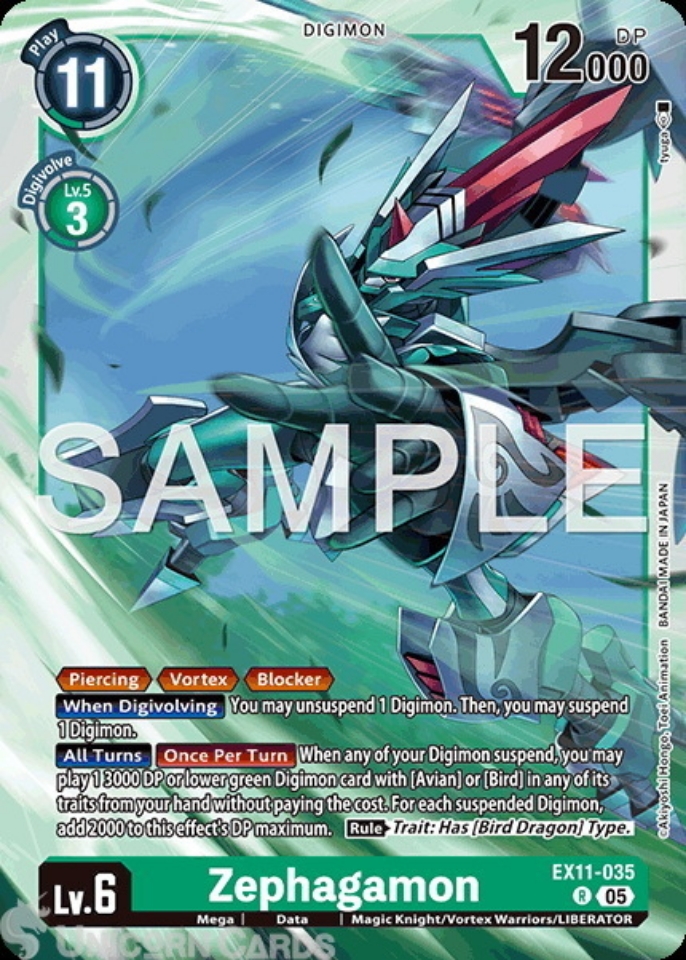 EX11-035 Zephagamon : Rare Digimon Card : EX11: Dawn of Liberator ...