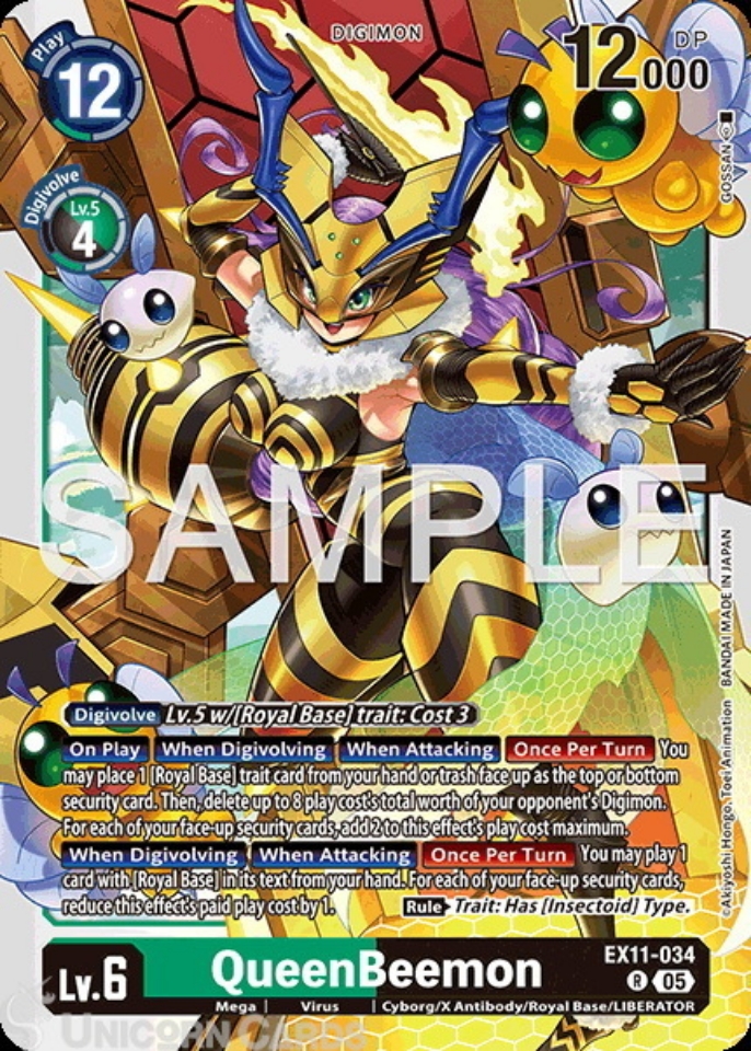 EX11-034 QueenBeemon : Rare Digimon Card : EX11: Dawn of Liberator ...