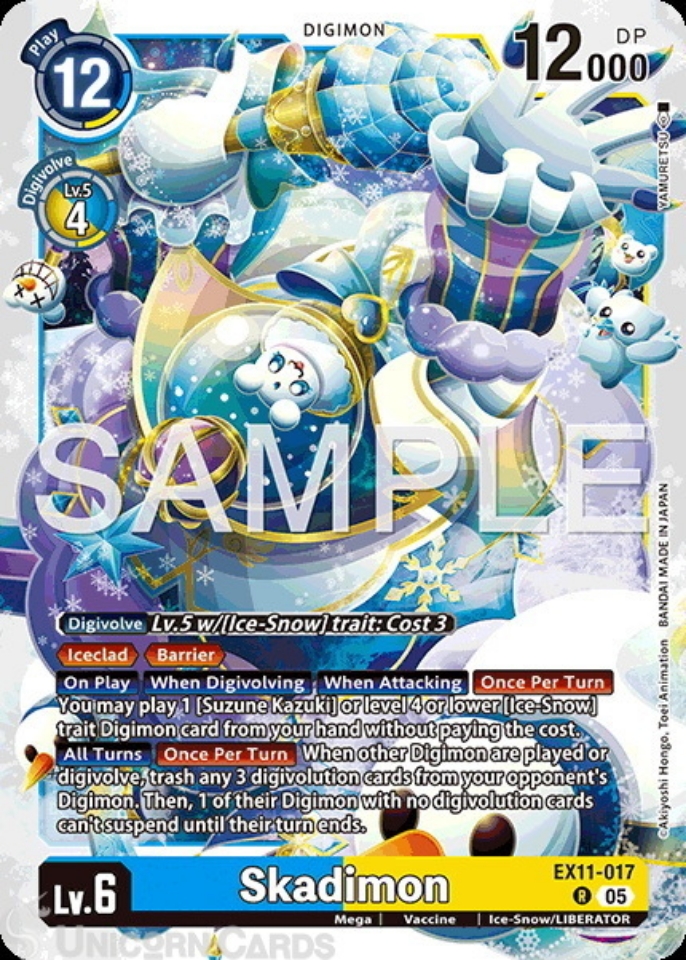 EX11-017 Skadimon : Rare Digimon Card : EX11: Dawn of Liberator ...