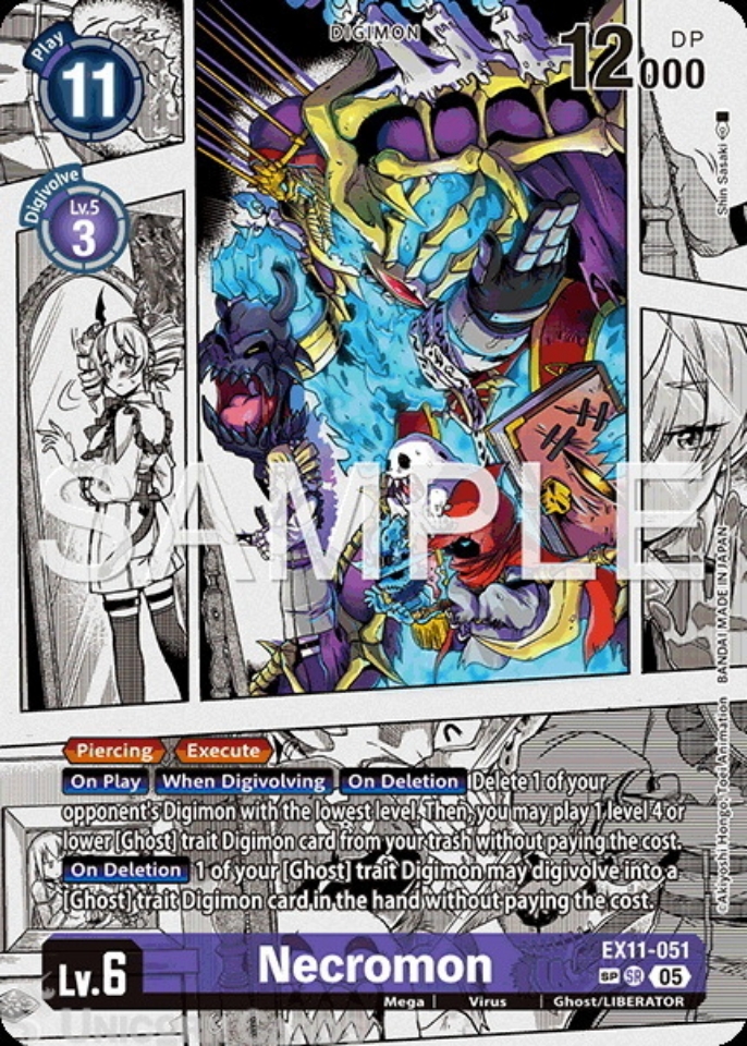 EX11-051 Necromon : Special Rare Digimon Card : EX11: Dawn of