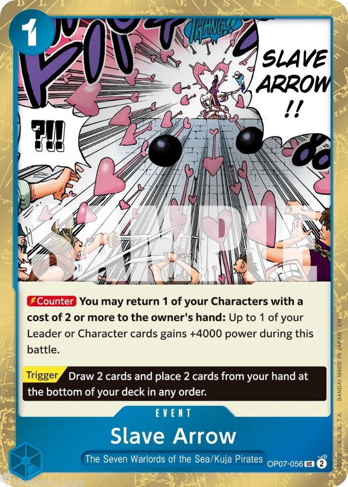 OP07 056 Slave Arrow: Uncommon Pirate Foil English One Piece TCG Card: PRB02: One Piece Card The Best: Premium Booster Vol. 2