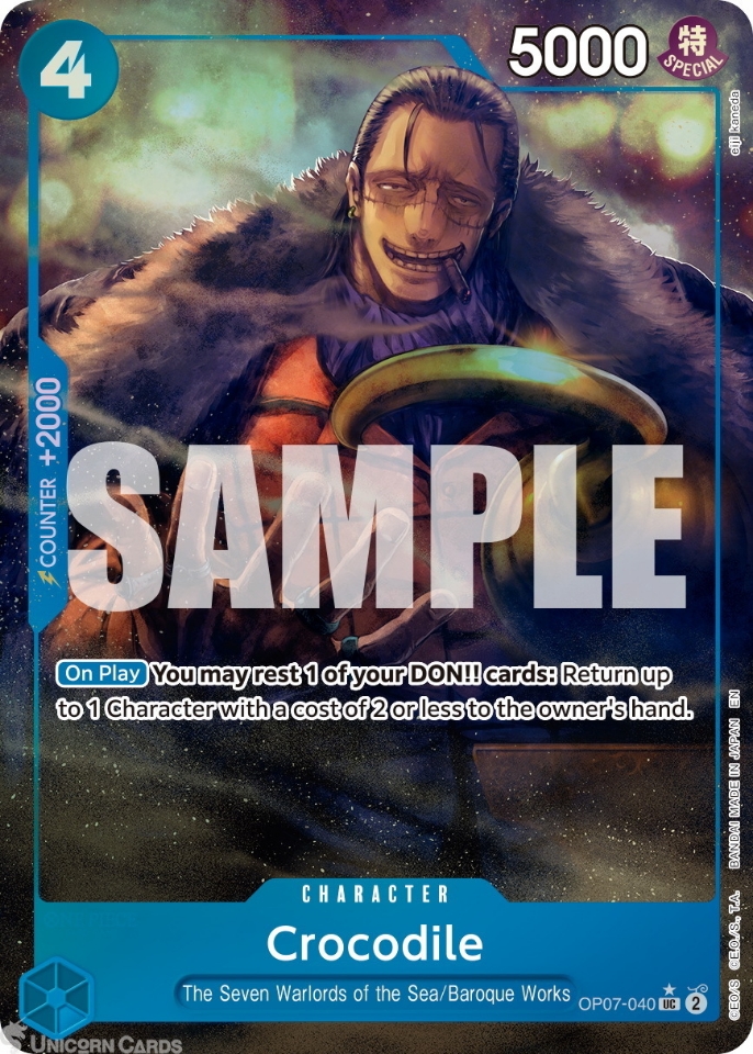OP07-040 Crocodile : Uncommon Alternative Art Foil English One Piece ...