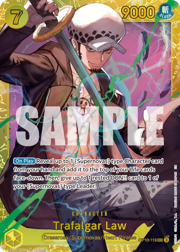 OP10-119 Trafalgar Law : Secret Rare English One Piece TCG Card