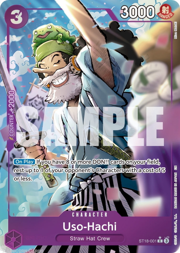 ST18 001 Uso Hachi: Common Alternative Art Foil English One Piece TCG Card: PRB02: One Piece Card The Best: Premium Booster Vol. 2