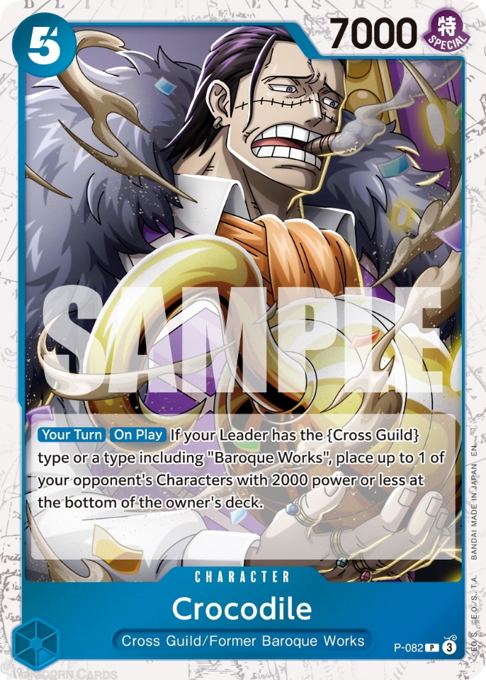 P-082 Crocodile : Promo Pirate Foil English One Piece TCG Card