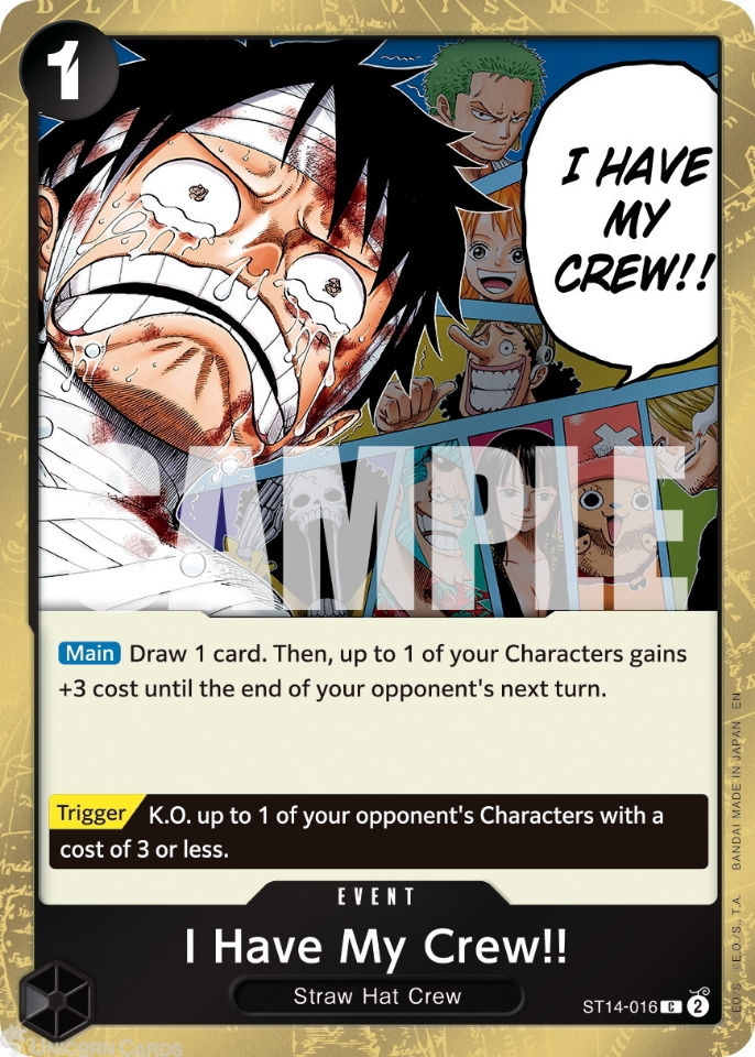 ST14 016 I Have My Crew: Common Pirate Foil English One Piece TCG Card: PRB02: One Piece Card The Best: Premium Booster Vol. 2