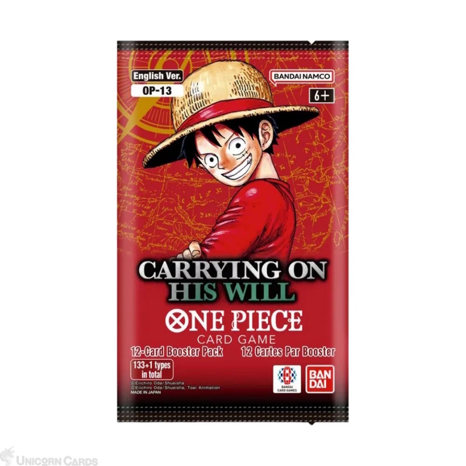 One Piece Card Game: [OP13] Carrying On His Will Booster Pack x1