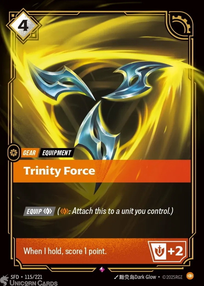 115/221 Trinity Force : Rare Foil Riftbound TCG Card : Spiritforged ...