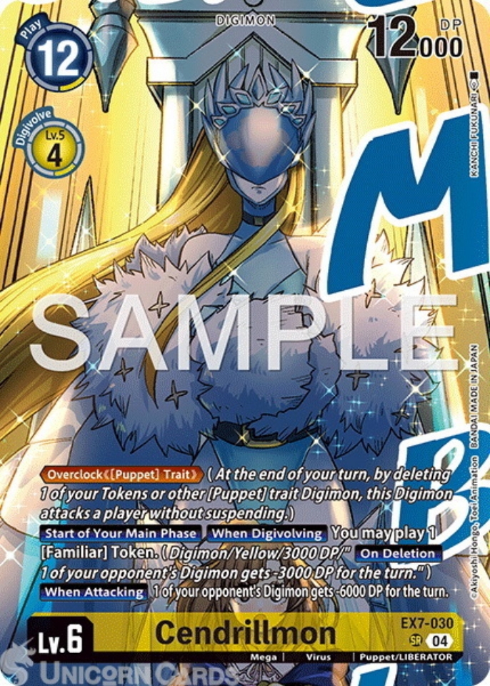 EX7-030 Cendrillmon : Super Rare Alternative Art Digimon Card