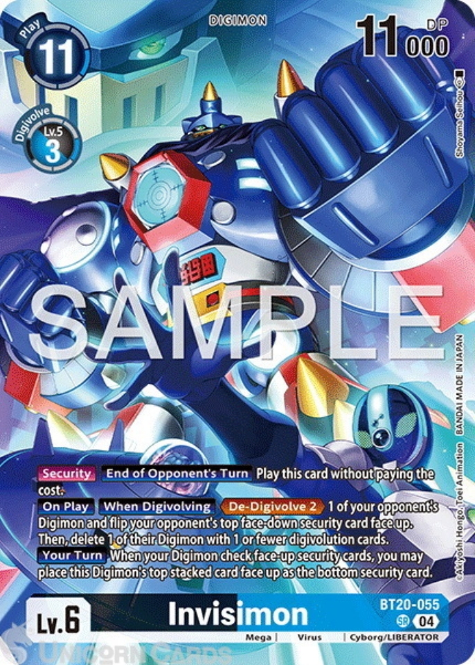 BT20-055 Invisimon : Super Rare Alternative Art Digimon Card : PB22 ...