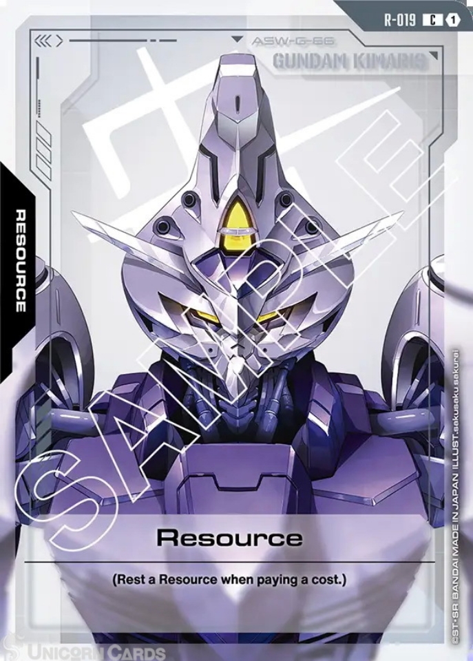 R-019 Resource : C Gundam TCG Card : GD02: Dual Impact:: Unicorn