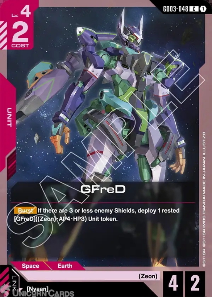 GD03-048 GFreD : C Gundam TCG Card : GD03: Steel Requiem:: Unicorn
