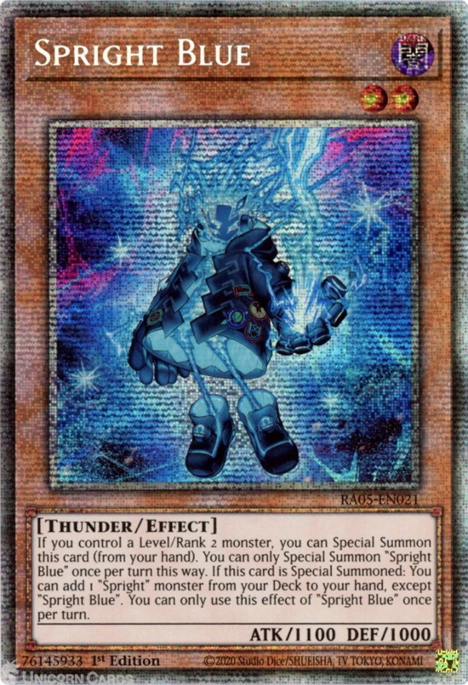 RA05-EN021 Spright Blue : Starlight Rare 1st Edition Mint YuGiOh Card ...