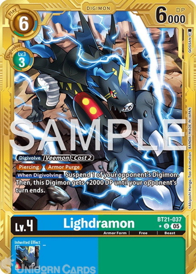 BT21 037 Lighdramon: Uncommon Foil Alternative Art: AD01: Advanced Booster Digimon Generation