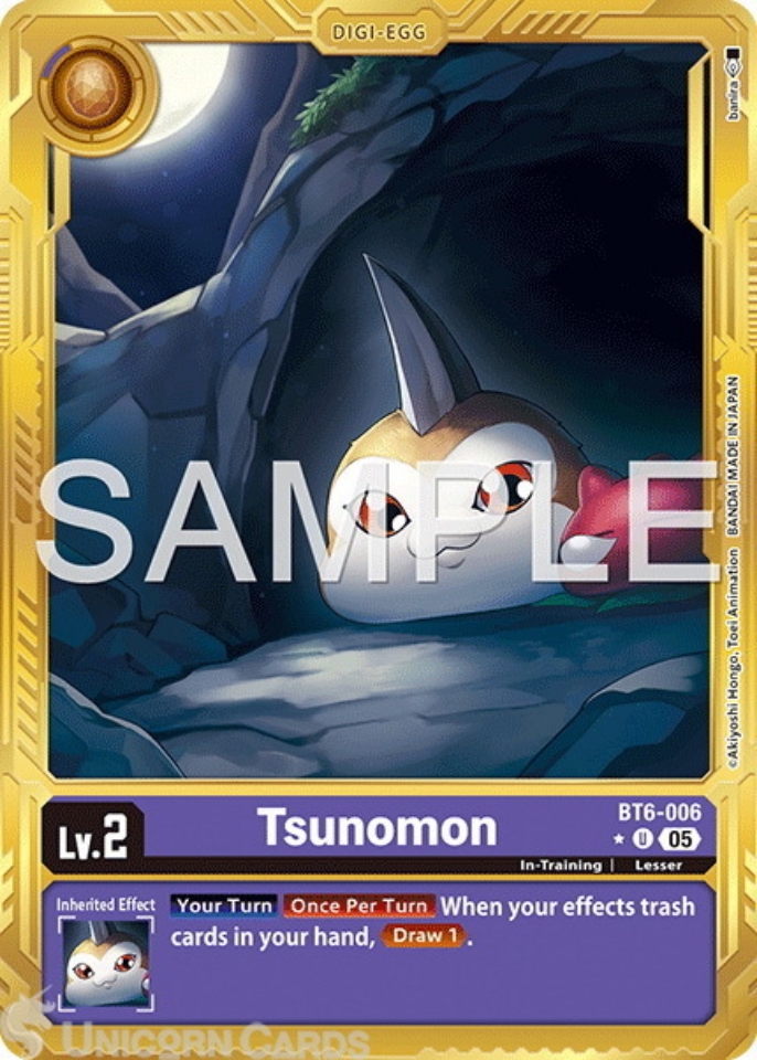 BT6 006 Tsunomon: Uncommon Foil Alternative Art: AD01: Advanced Booster Digimon Generation