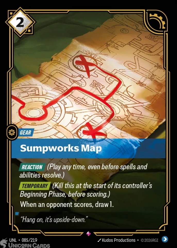 085/219 Sumpworks Map : Rare Foil Riftbound TCG Card : Set 03: UNL ...