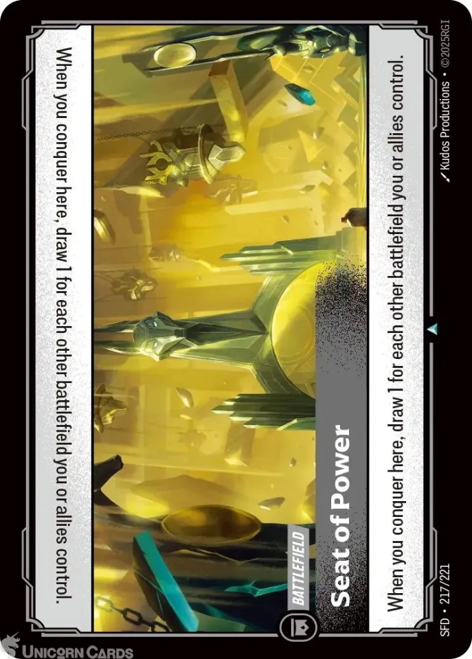 217/221 Seat of Power : Uncommon Riftbound TCG Card : Spiritforged ...