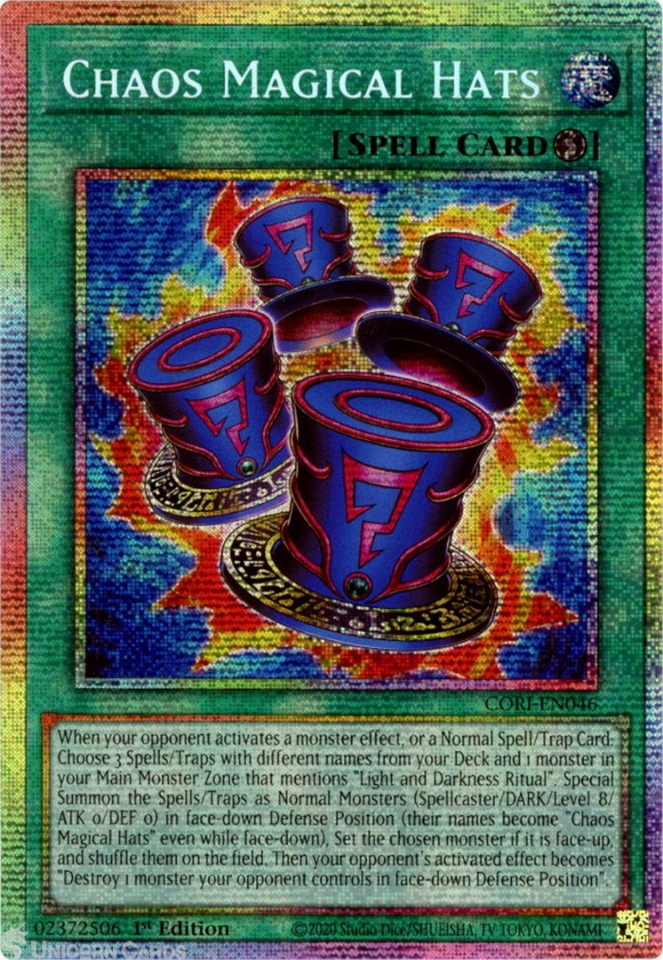 magical hats yugioh card Yu-gi-oh Cards Yu-Gi-Oh!  YGLD-ENB34  1st Edition Common From Yugi's Legendary Decks, Konami Select 2 non YuGiOh Pharaoh's Servant 25th Anniversary